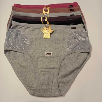 Женские трусики слипы 4XL однотонные 01302C - 6 шт