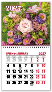 Календарь на магните MKL27-22 2027г. ЕУ Цветы