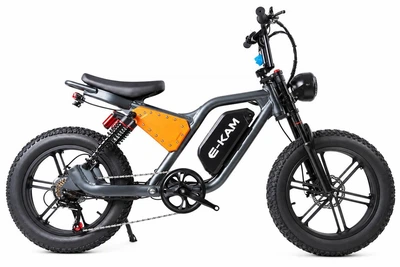Электровелосипед фетбайк E-KAM 20" (1500W 48V 24Ah) двухподвес с гидравлическими тормозами