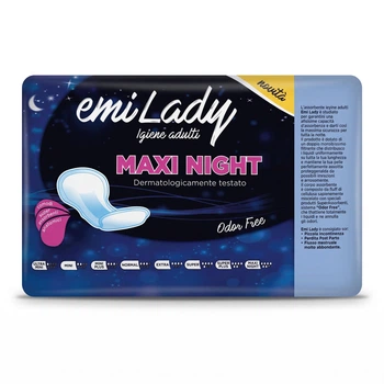 Женские урологические прокладки Emi Lady Maxi Night (7 капель) 10 шт.