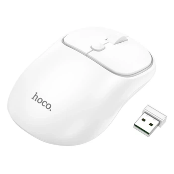 Беспроводная оптическая мышь Hoco GM25 для компьютера и ноутбука White