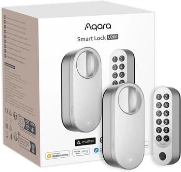 Умный замок Aqara Smart Lock U200 Kit с беспроводной клавиатурой, сканером отпечатков пальцев