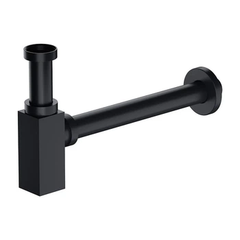 Сифон для умывальника,квадратный,черный CERSANIT S951-718