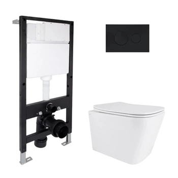 Комплект инсталляция с унитазом Ultra Quiet 490x365x325 Standard QTAP TERN QT17332303ASW51557