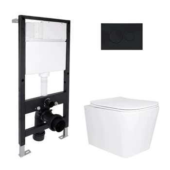 Комплект инсталляция с унитазом Ultra Quiet 525x345x360 Standard QTAP TERN QT17332303AW51563