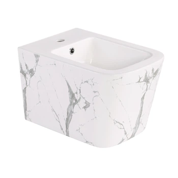 Биде подвесное Qtap Tern 520x350x330 мм, Marble QT17551303GMR QTAP QT17551303GMR
