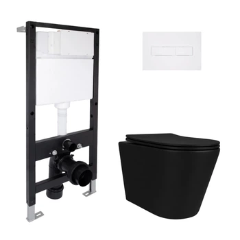 Комплект инсталляция с унитазом Ultra Quiet 520x365x365 Standard QTAP SCORPIO QT14332380AMB51709