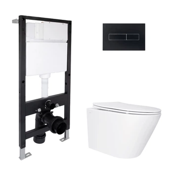 Комплект инсталляция с унитазом Ultra Quiet 485x360x320 Standard QTAP SWAN QT16335179W51632