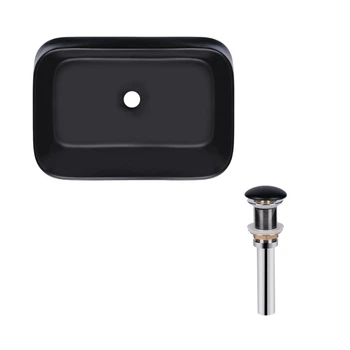 Раковина прямоугольная с донным клапаном QTAP SCORPIO QT14112243MBN47298