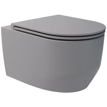 3030140G ART 3.0 Підвісний безобідковий унітаз з кришкою soft-close, Vortex Flush, сірий мат (1 сорт) DEVIT 3030140G