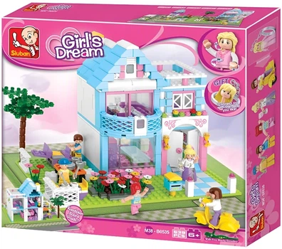 Детский конструктор Sluban Girl’s Dream Кафе Розовая мечта на 539 деталей (M38-B0535)
