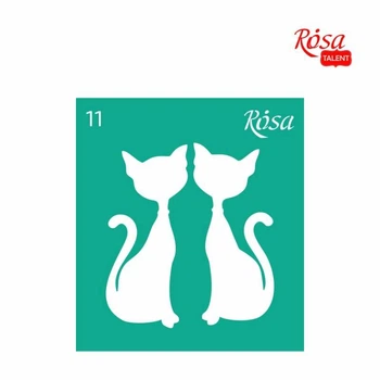 Трафарет многоразовый самоклеющийся, №11, 9х10см, серия „Love“, ROSA TALENT