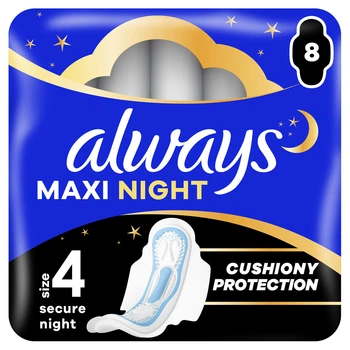 Гігієнічні прокладки Always Maxi Secure Night (Розмір 4) 8 шт