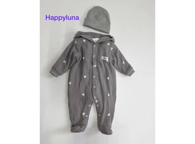 Дитячий комбінезон Happy Luna муслін 68 см Сірий (0828-68)