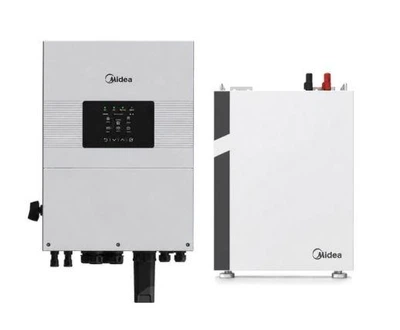 Комплект Гибридный инвертор Midea MEI2-HS6L 6KW/48V/WiFi 1 фаза 230 В + Аккумуляторная батарея Midea MEB2-B5L-RA/48V/5.12 кВт·ч/LiFePo4