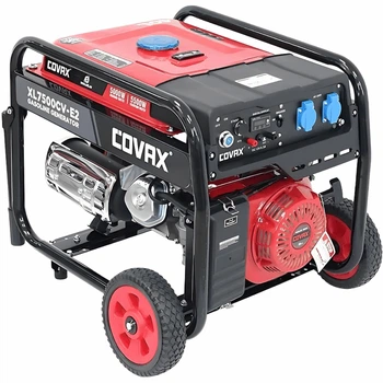 Бензогенератор COVAX XL7500CV-E2, 4.5/5 кВт, однофазный, синхронный, медная обмотка, бак 25 л, комбинированный старт