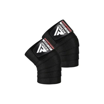 Бинт для спорта RDX на коліна K1 GYM Knee Wraps Full Black (WAH-K1FB) RDX WAH-K1FB 1078931