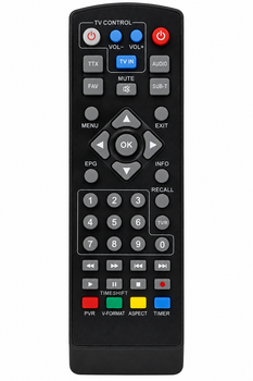 Пульт дистанційного керування для ефірного DVB-T2 тюнера TIGER T2 IPTV 6701 з програмованим TV-блоком