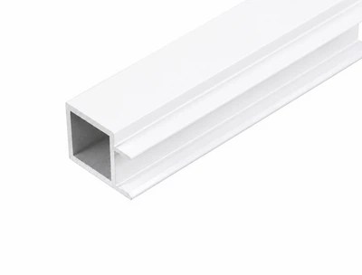 Труба квадратная&nbsp;пустотелая&nbsp;20х20х2 алюминиевая под LED-подсветку, длина 5,95м белая для мебельных конструкций (цена 1пог.м)