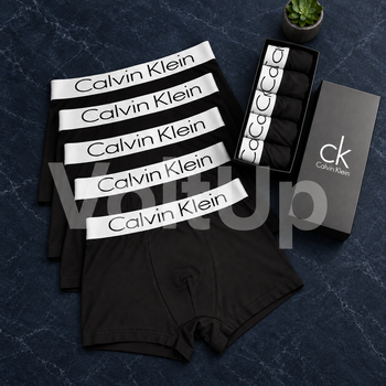 Мужские боксеры Calvin Klein • комплект 5 шт, размер L, черные CK14