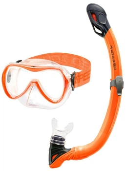 Набор маска и трубка Aqua Speed ALIZE FS + SAMOS 61090 оранжевый Уни OSFM
