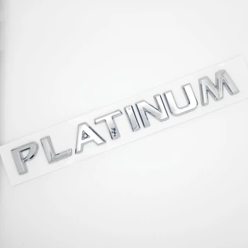 Емблема напис Platinum Nissan 22,2*2,5 см ABS, хром, глянець