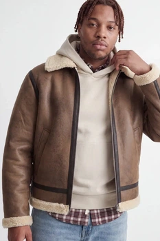 Куртка-авіатор Norrebro Jack&Jones коричнева 7XL (ow-jj-018-brown-3306)