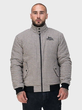 Бомбер чоловічий Lonsdale CLASSIC CHECK 117824-4013 XXL Beige/Black (4255581581547)