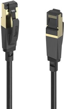 Патч-корд Hama Cat 8 SFTP RJ-45 - RJ-45 5 m Black (4047443545848)
