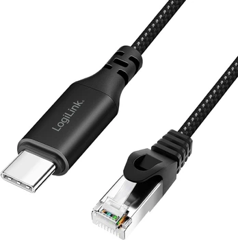 Кабель Logilink Cat 6 SFTP USB Type C - RJ-45 1.5 m Black (4052792075236)