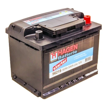 Аккумулятор 12V 62Ah 540A свинцово-кислотный HAGEN BATTERIE 242х175х190 мм
