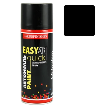 Эмаль автомобильная CS SYSTEM Easy Art Quick Paint 400 мл алкидная глянцевая черная 601