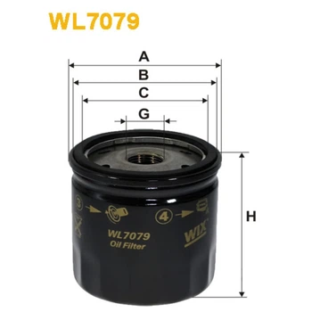 Фильтр масла WIX FILTERS WL7079 накручиваемый для Chrysler, Jeep, Dodge, VW