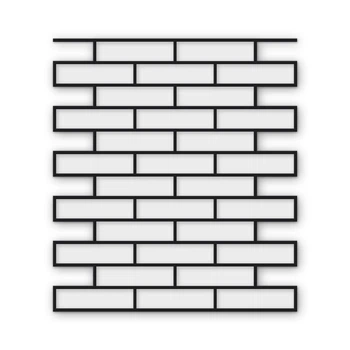 Многоразовый трафарет 76×85 см, 3 мм — под плитку Узкая ручная плитка 60×240 мм, кладка ложковая 1/2, декоративная штукатурка стен
