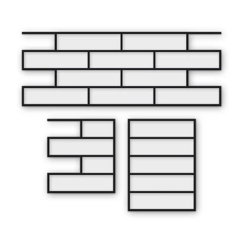 Многоразовый трафарет 94×35 см + 2 откоса, 3 мм — под плитку Metro длинный 75×300 мм, декоративная штукатурка стен