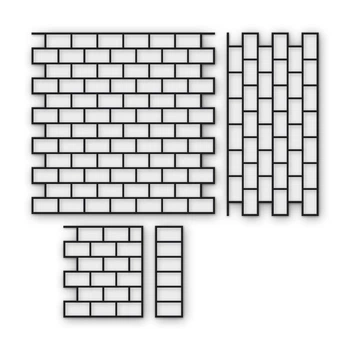 Многоразовый трафарет 92×91 + 92×46 см + 2 откоса, 5 мм — под кирпич Тычковая кладка стандартного кирпича 120×65 мм