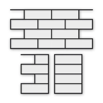 Многоразовый трафарет 94×45 см + 2 откоса, 3 мм — под плитку Плитка 100×300, кладка ложковая 1/2, декоративная штукатурка стен