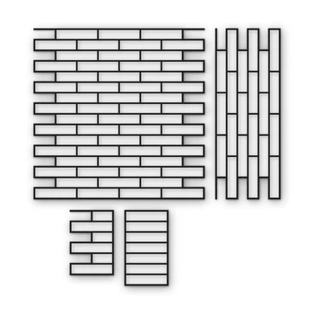 Многоразовый трафарет 97×97 + 97×37 см + 2 откоса, 5 мм — под кирпич Римский австралийский 230×50 мм, декоративная штукатурка стен