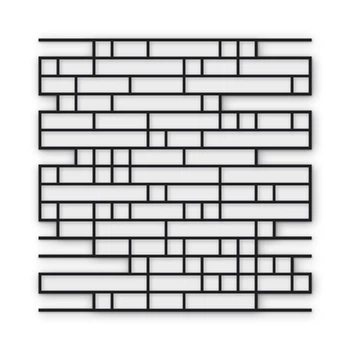 Многоразовый трафарет 94×94 см, 3 мм — под кирпич Удлинённый ригельный XLDF 365×52 мм, декоративная штукатурка стен