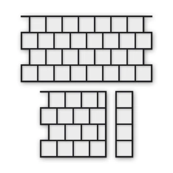 Многоразовый трафарет 89×45 см + 2 откоса, 3 мм — под плитку Квадрат 100 100×100 мм, декоративная штукатурка стен