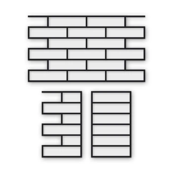 Многоразовый трафарет 76×43 см + 2 откоса, 5 мм — под плитку Узкая плитка 60×240 мм, декоративная штукатурка стен