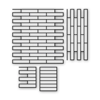 Многоразовый трафарет 91×97 + 91×37 см + 2 откоса, 5 мм — под кирпич Nubrik 290 290×50 мм, декоративная штукатурка стен