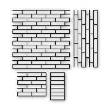 Многоразовый трафарет 89×91 + 89×37 см + 2 откоса, 3 мм — под кирпич Римский 210×50 мм, декоративная штукатурка стен