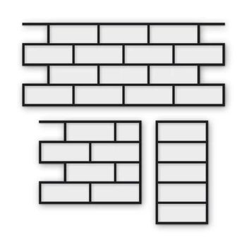 Многоразовый трафарет 85×35 см + 2 откоса, 5 мм — под плитку Плитка 75×200, кладка ложковая 1/2, декоративная штукатурка стен