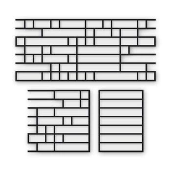 Многоразовый трафарет 97×43 см + 2 откоса, 5 мм — под кирпич Nubrik 290 290×50 мм, декоративная штукатурка стен