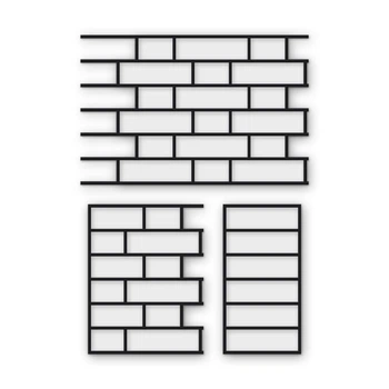 Многоразовый трафарет 70×46 см + 2 откоса, 3 мм — под кирпич Датский высокий HF 220×65 мм, декоративная штукатурка стен