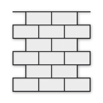 Многоразовый трафарет 94×97 см, 5 мм — под плитку Плитка 150×300, кладка ложковая 1/2, декоративная штукатурка стен