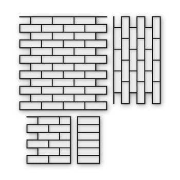 Многоразовый трафарет 85×91 + 85×46 см + 2 откоса, 3 мм — под плитку Кабанчик узкий 65×200 мм, декоративная штукатурка стен