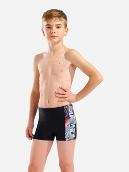 Детские плавки-шорты для мальчика Arena Lit Logo Swim Short 010692-550 116 см Черные (3468337747376)