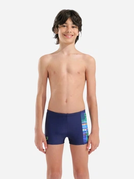 Детские плавки-шорты для мальчика Arena Lit Logo Swim Short 010692-750 128 см Синие (3468337747437)